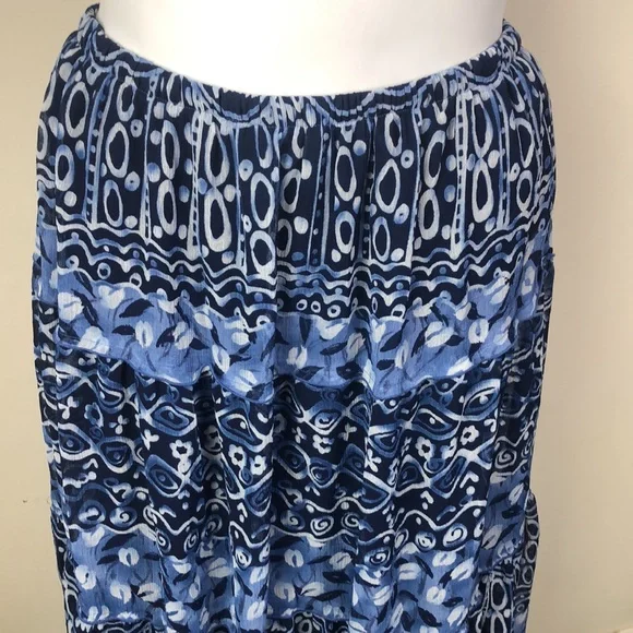 Vintage Tiered Skirt Batik Print - Picture 4 of 7